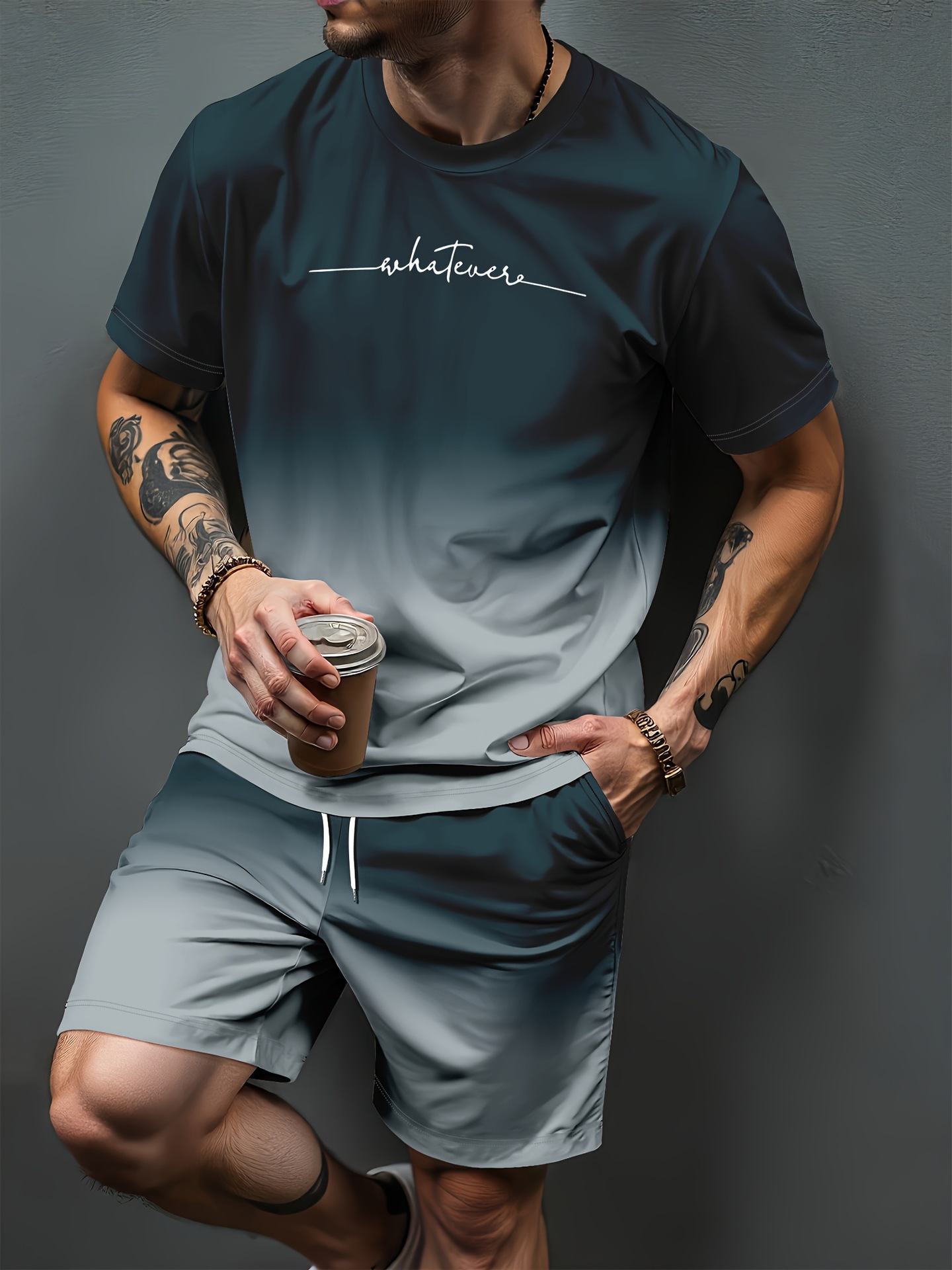 3D Printing Service - Ensemble de survêtements décontractés pour hommes