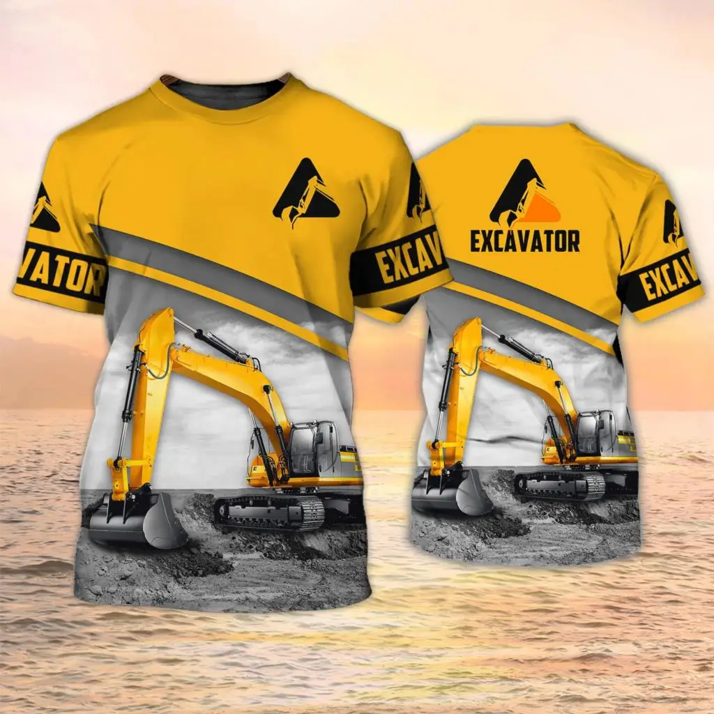 3D Printing Excavator - T-shirts d'excavateur pour opérateur de matériel