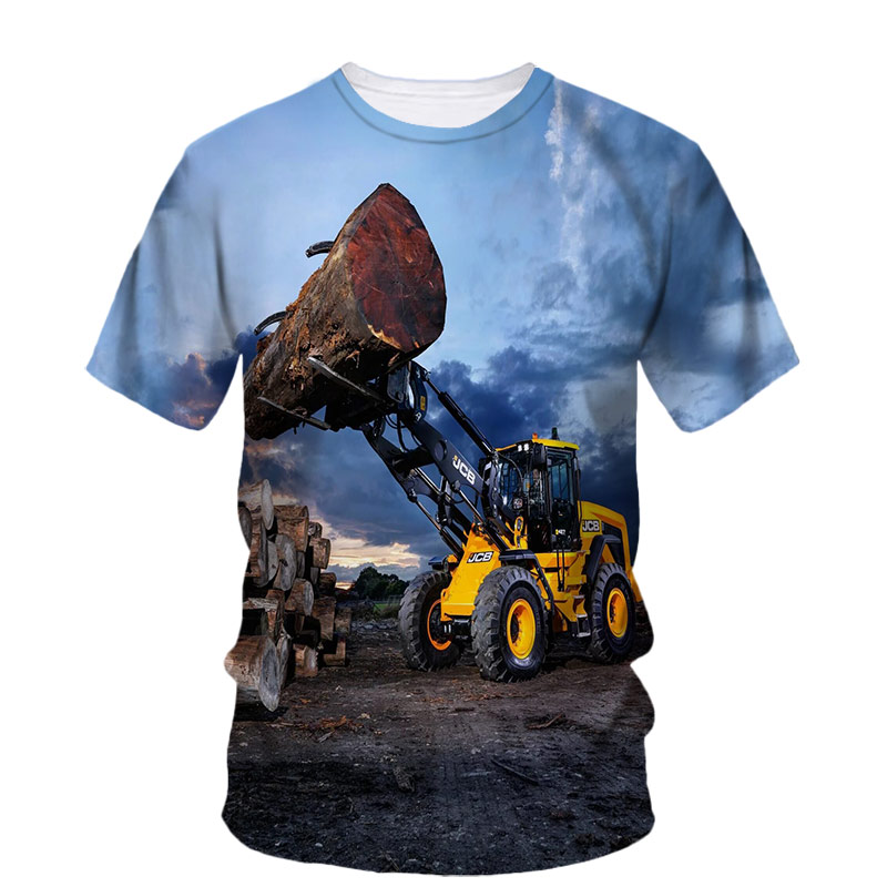 3D Printing Excavator - T-shirt à manches courtes Hip Hop
