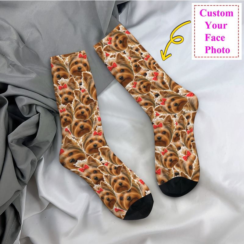 3D Printing Design Free - Chaussettes personnalisées avec visage de chien
