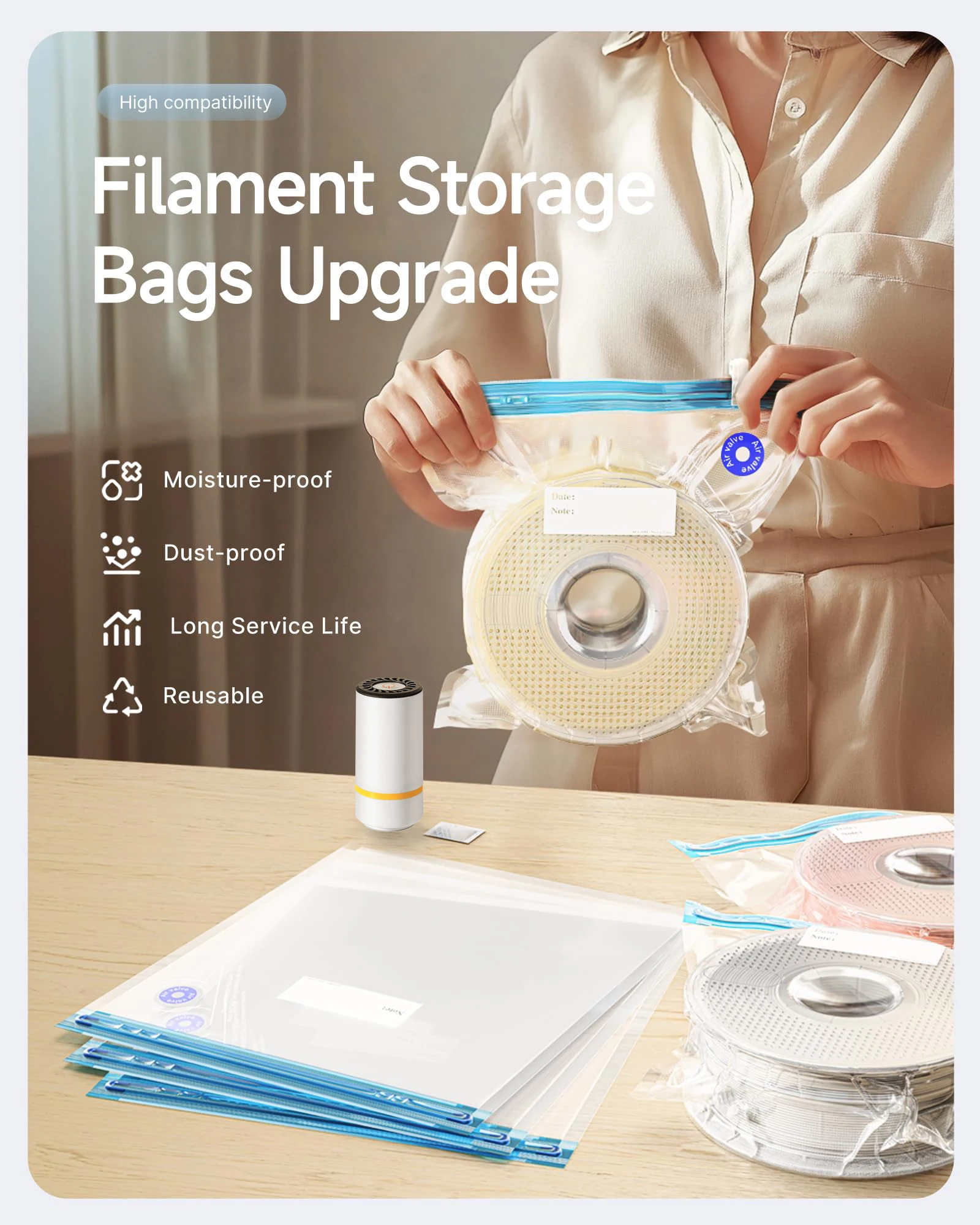 Sac sous vide de Filament d'im - 3D Printing Xyz avis et prix