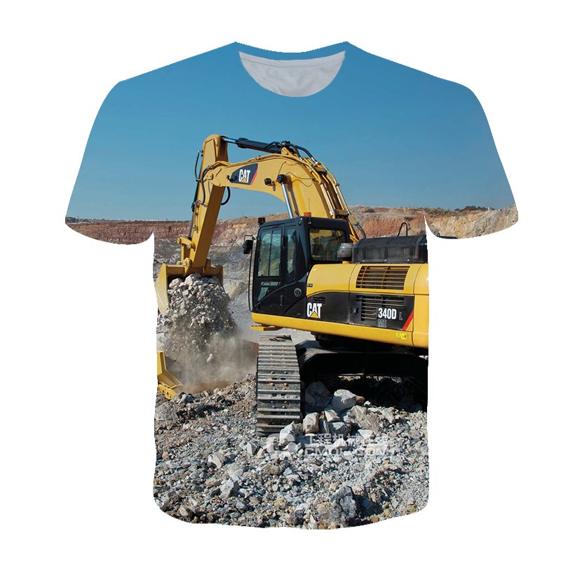 T-shirt d'été personnalisé pou - 3D Printing Excavator avis et prix