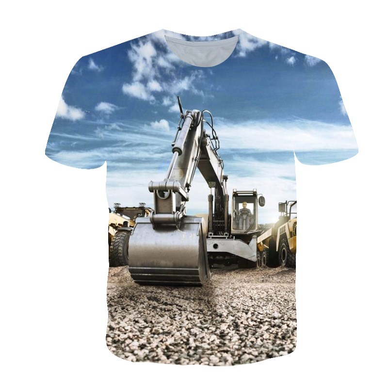 T-shirt d'été personnalisé pou - 3D Printing Excavator avis et prix